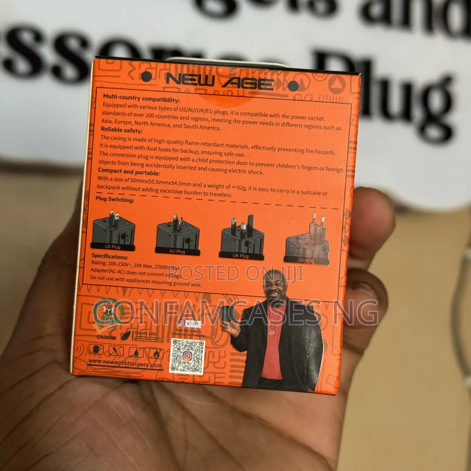 New Age Universal All-in-One Global Travel Socket Adapter