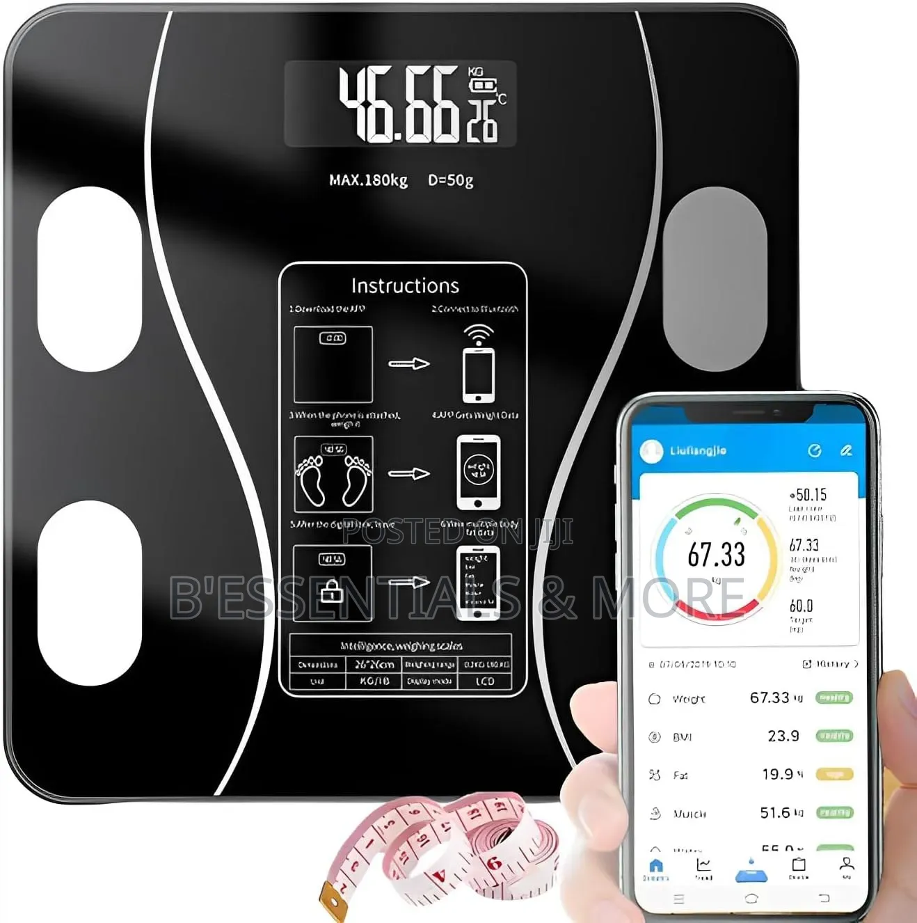 Rechargeable Digital Bathroom Scale