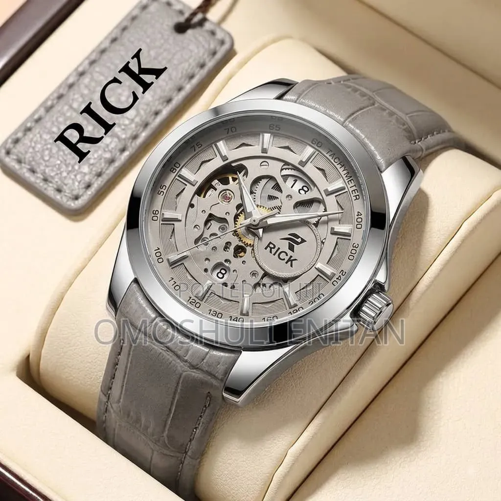 Rick Leather Wrist Watch With Box