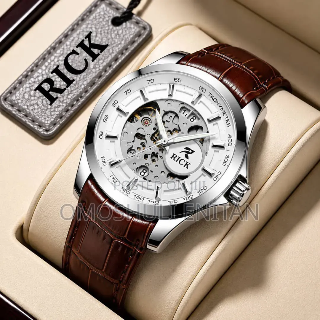 Rick Leather Wrist Watch With Box