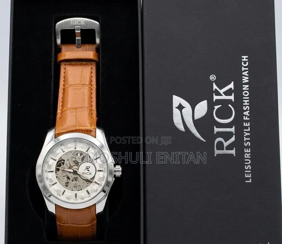 Rick Leather Wrist Watch With Box