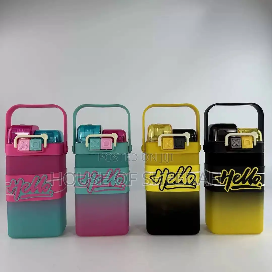 Colourful Square-Shaped Gradient Water Bottles