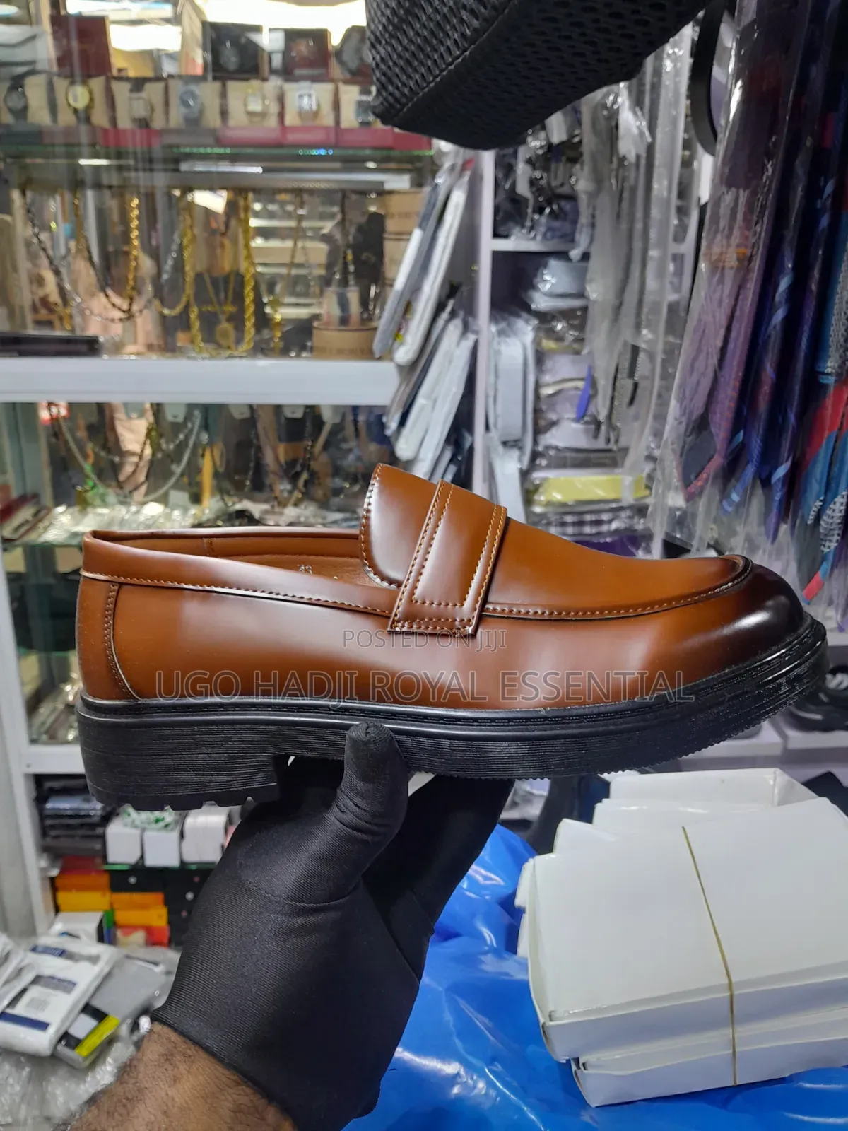 Premium Men's Bold Single-Sole Leather Penny Loafers – Brown