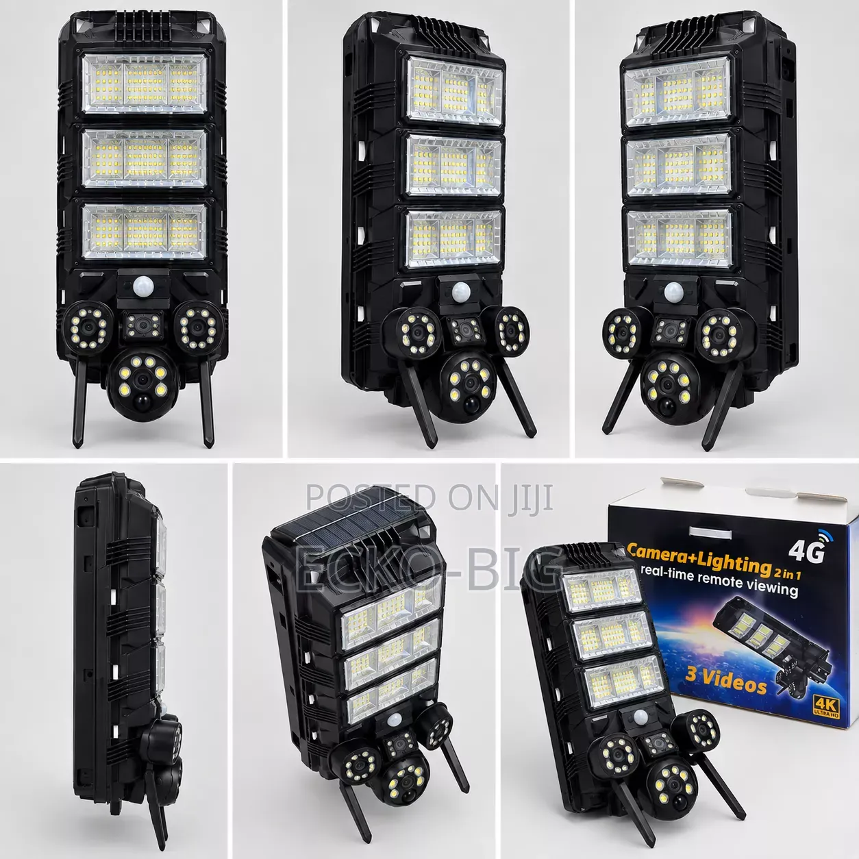 2-in-1 Solar Street Light and Multi-Lens CCTV Camera