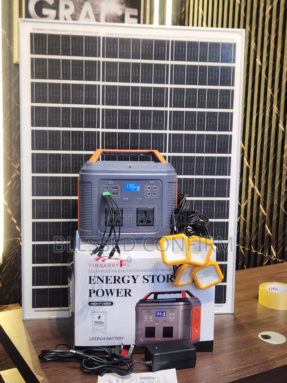 500W Portable Solar Power Station With 100W Panel