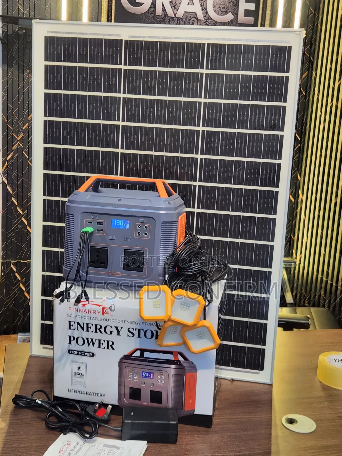 500W Portable Solar Power Station With 100W Panel
