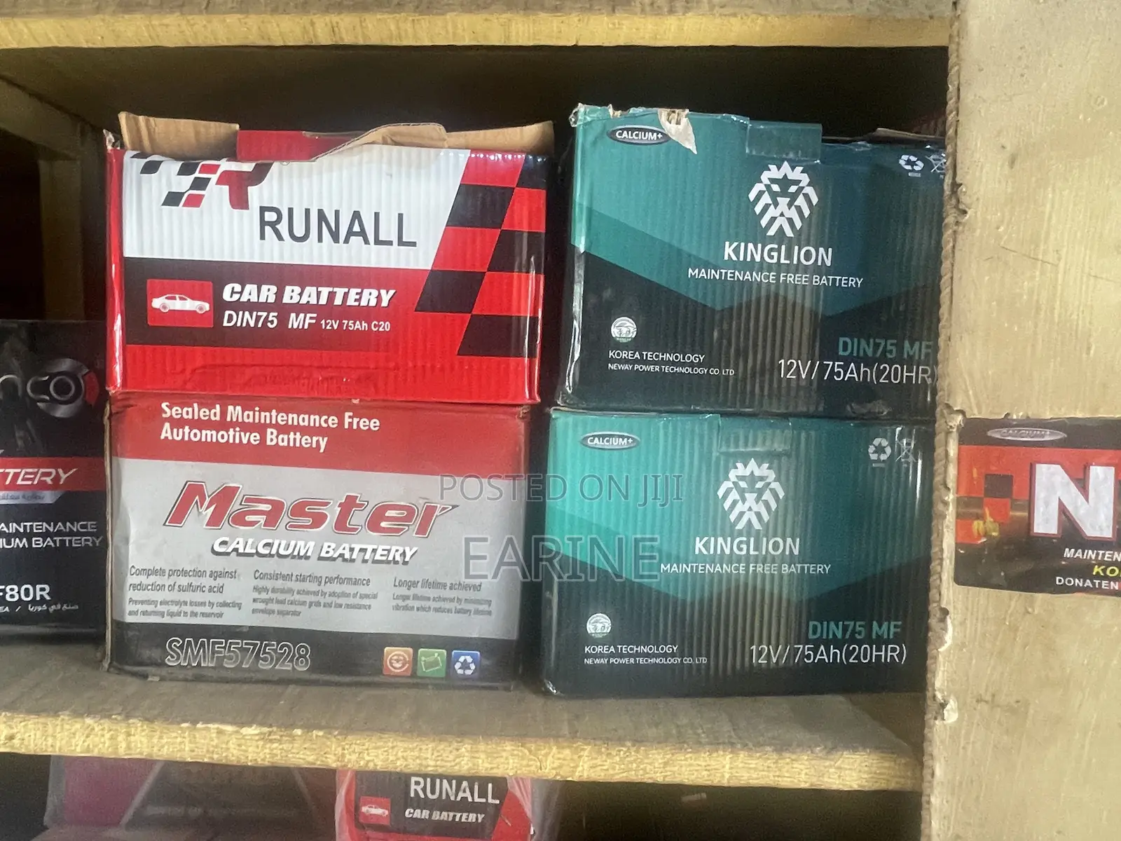 Original 75Ah Car Battery for Sale