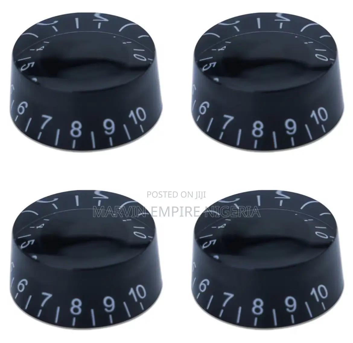 4pcs Electric Guitar Knob Black Speed Volume Tone Control for Les Paul