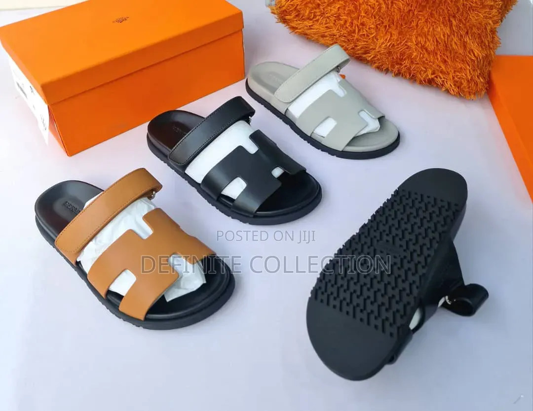 New Hermes Season 2 Leather Slippers