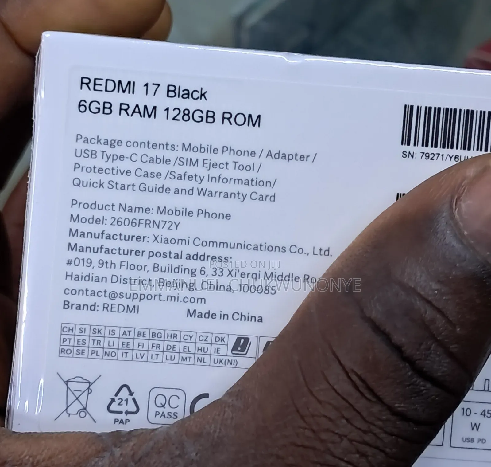 New Xiaomi Redmi 17 128 GB Black