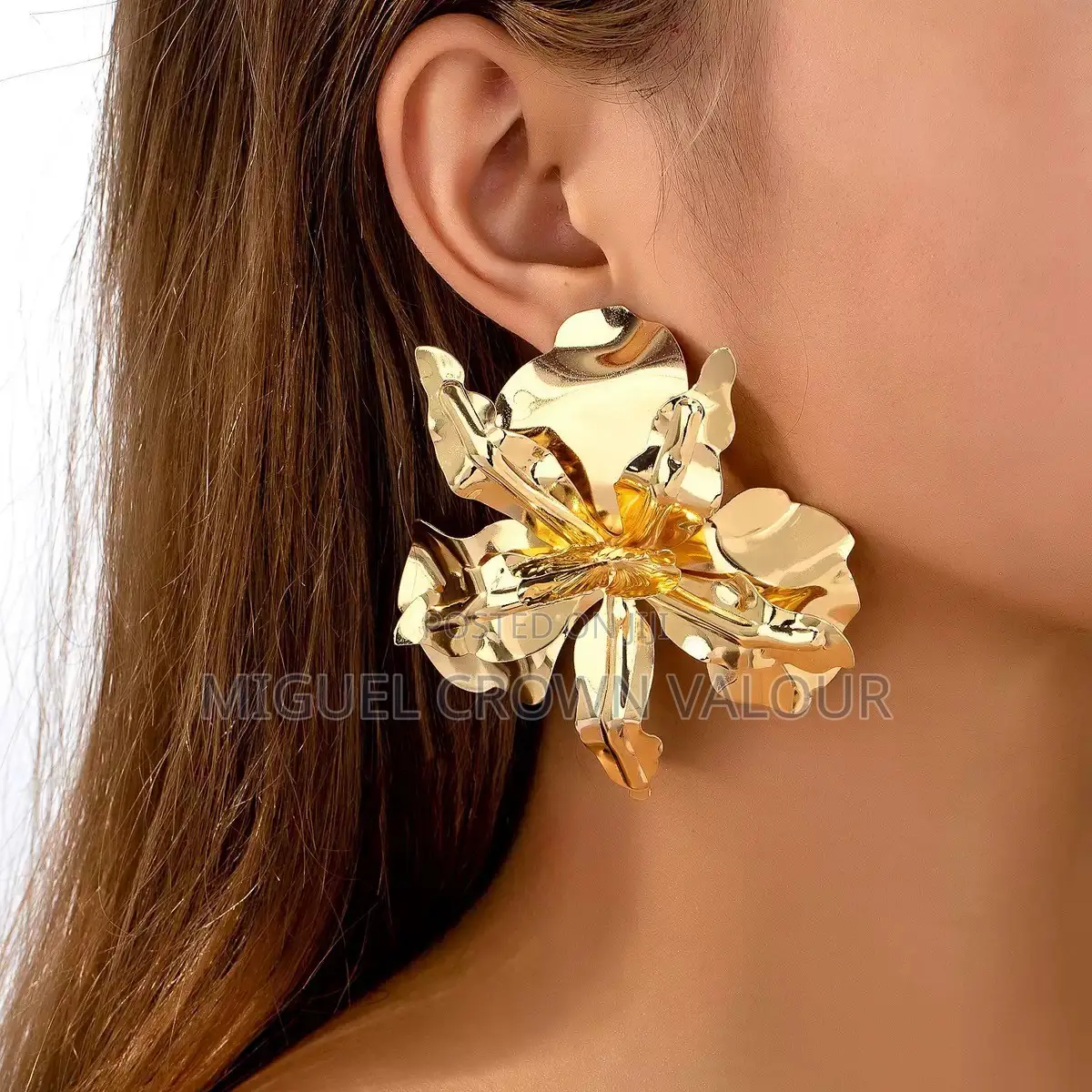 Flower Metallic Earrings