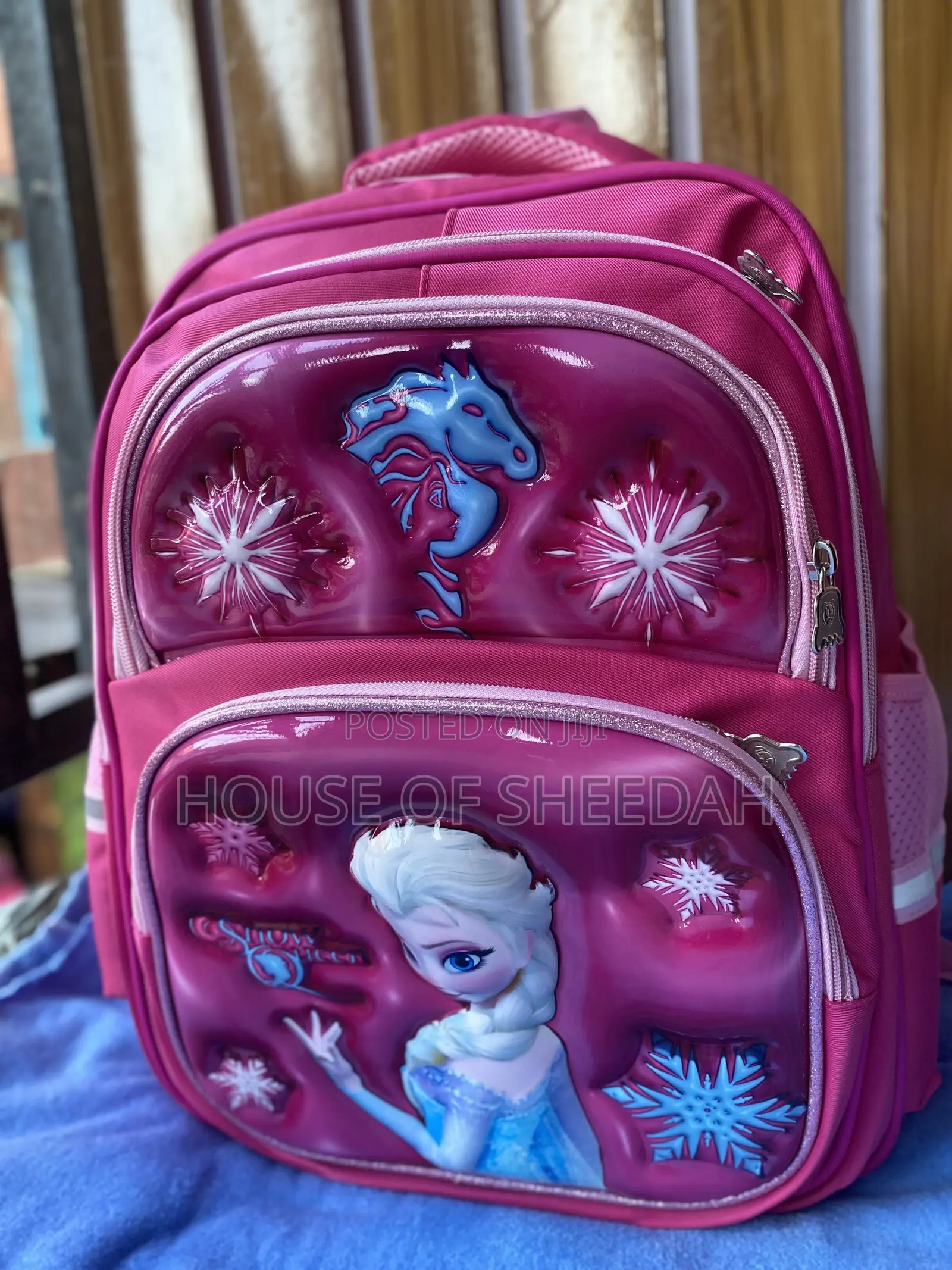 Large Capacity Quilted 3D School Backpack