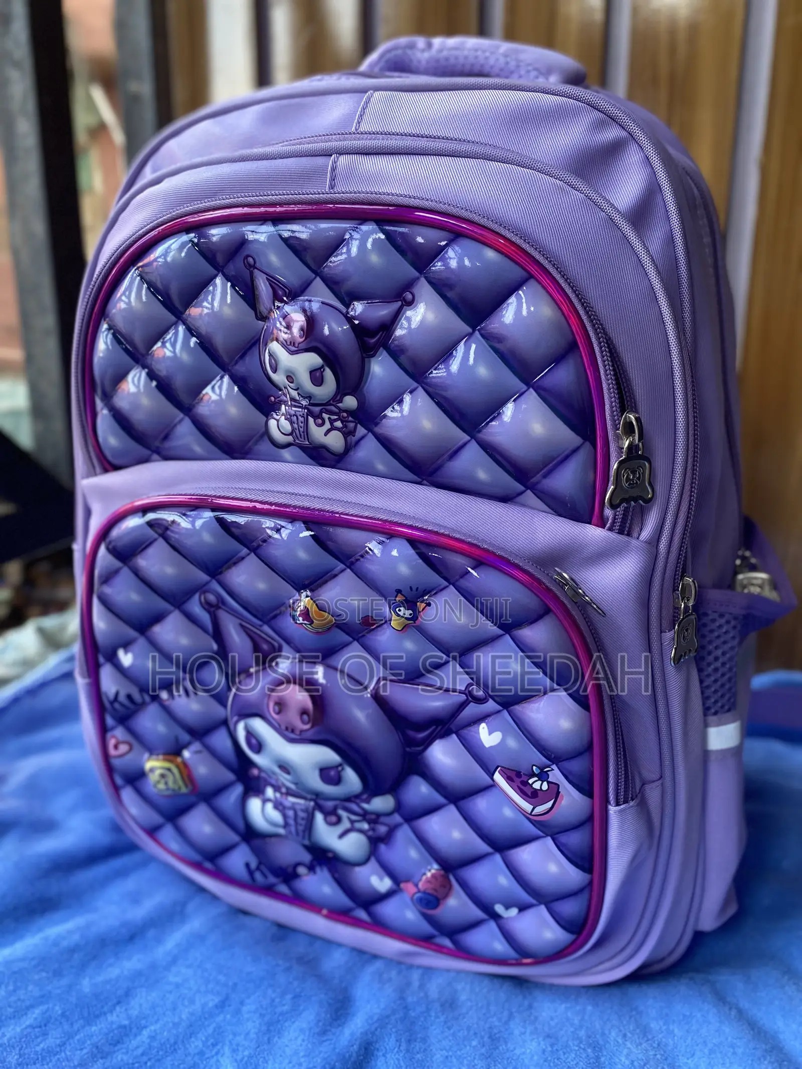 Large Capacity Quilted 3D School Backpack