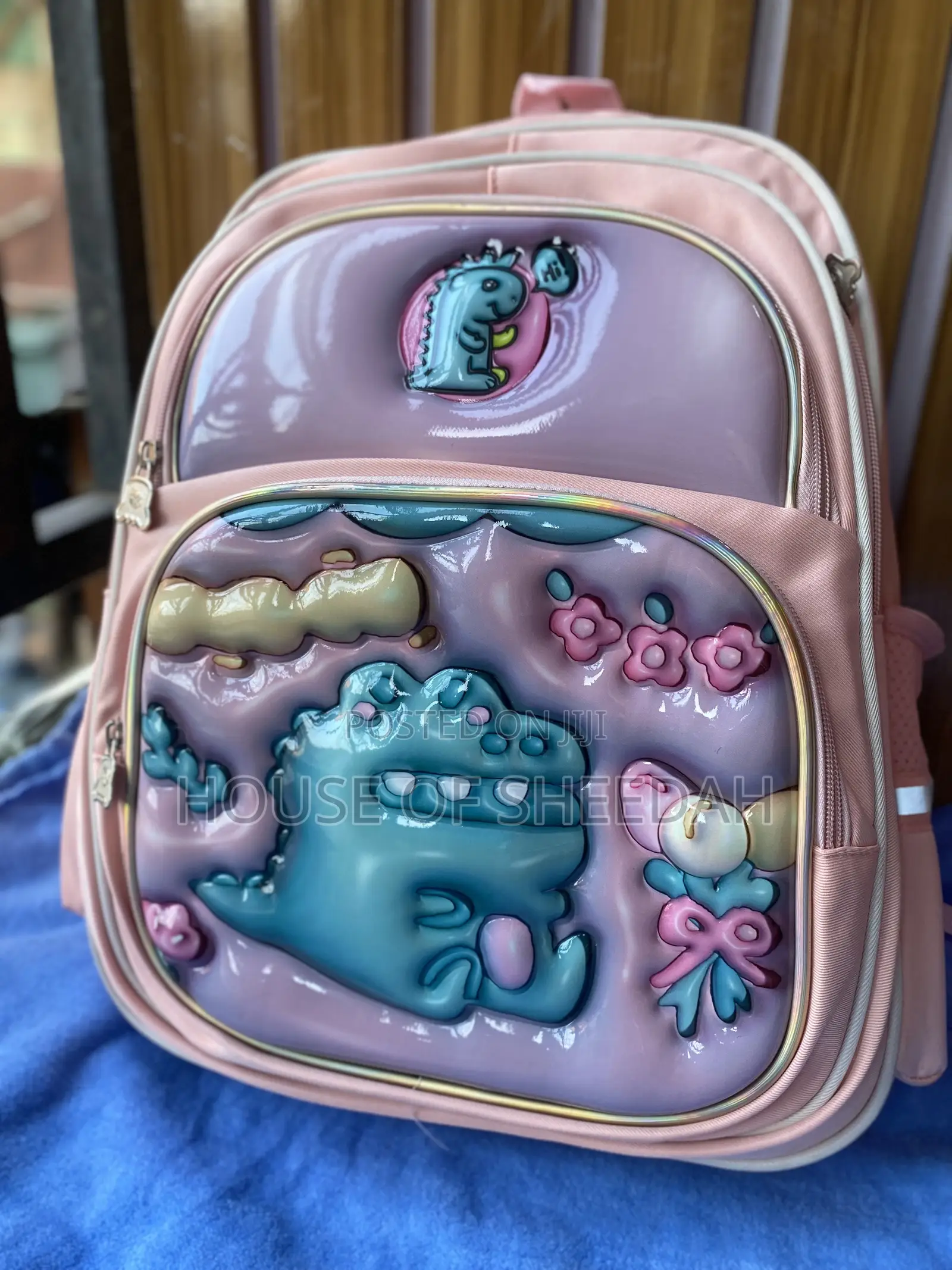 Large Capacity Quilted 3D School Backpack