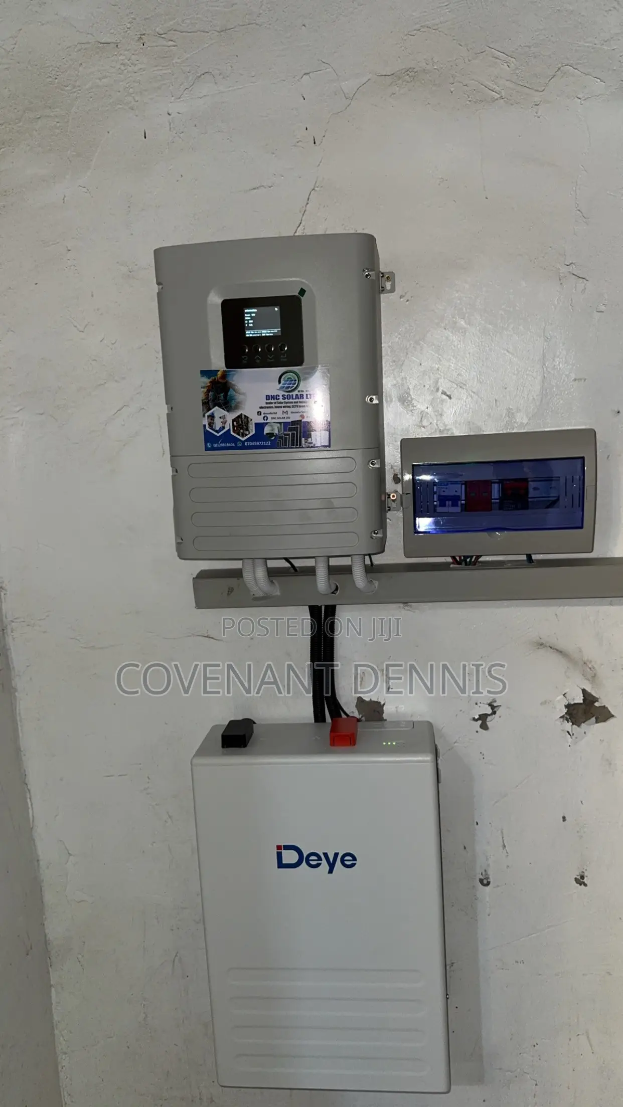 Deye 6kw Inverter With 5kwh Lithium Battery + Complete Set Up