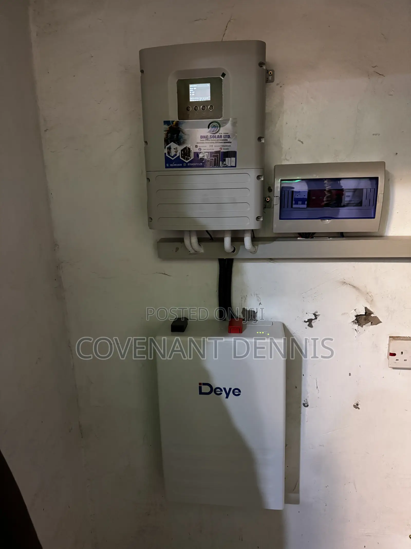 Deye 6kw Inverter With 5kwh Lithium Battery + Complete Set Up