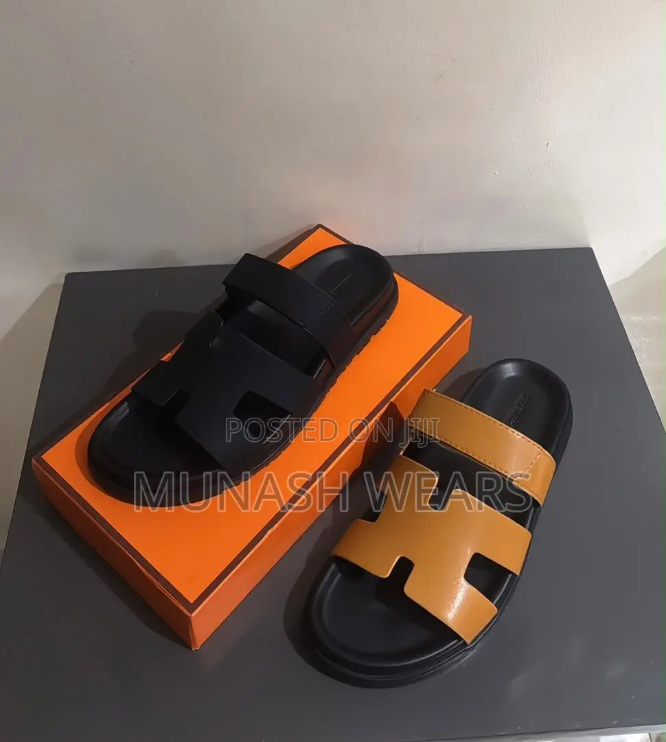 HERMES PALM SLIPERS 40-46 Available in Brown and Black