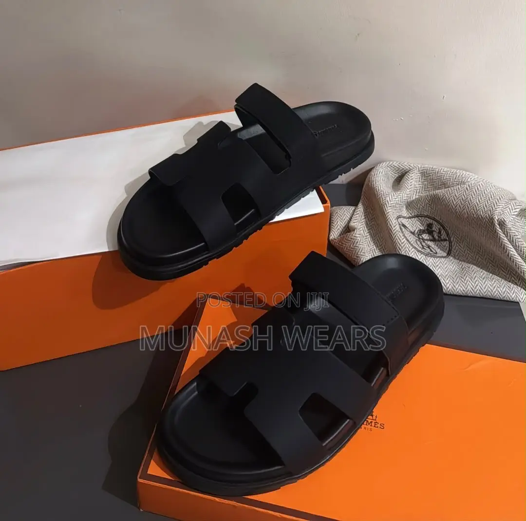 HERMES PALM SLIPERS 40-46 Available in Brown and Black