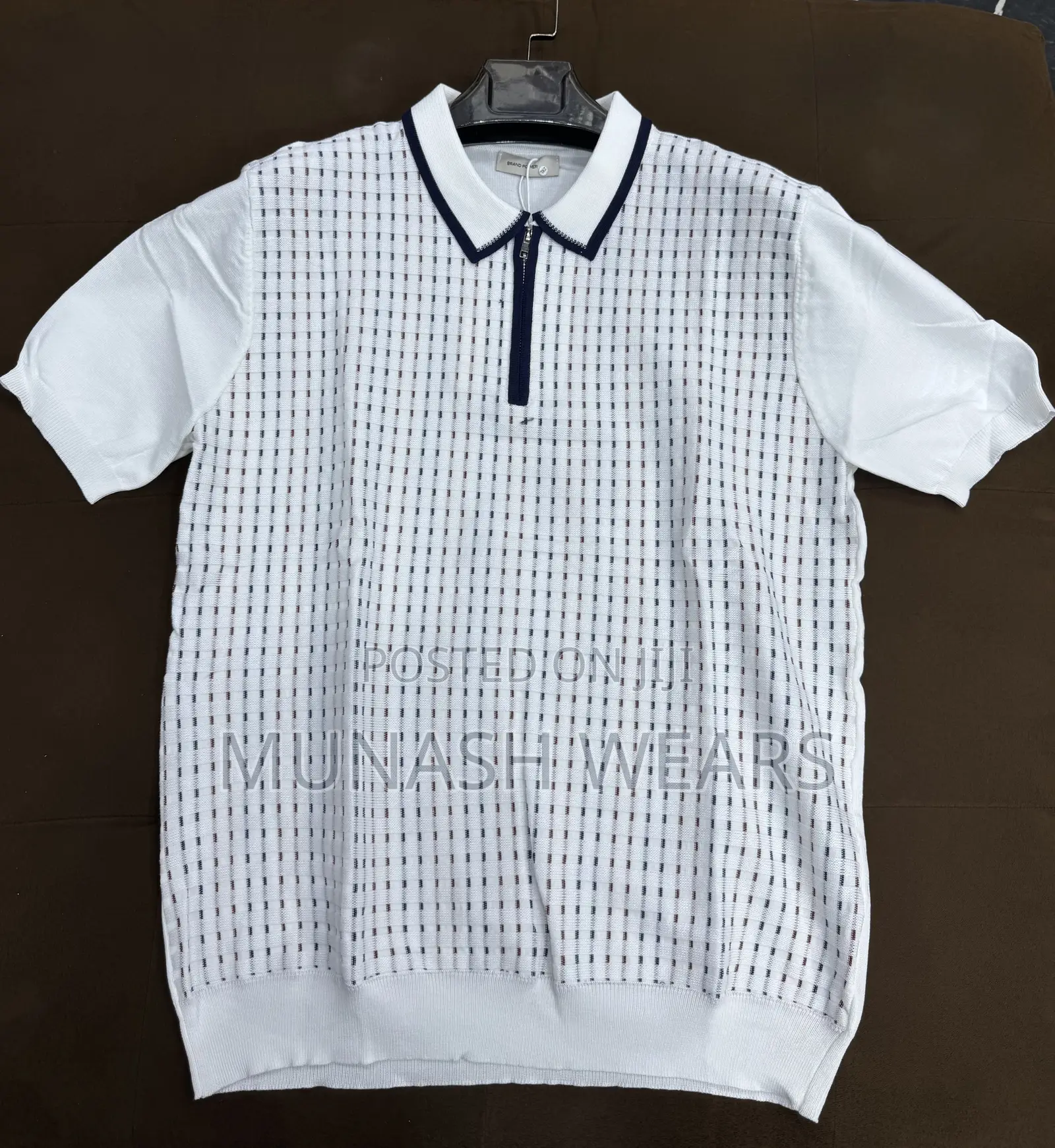 White Knitted Cozzy Polo M-3xl