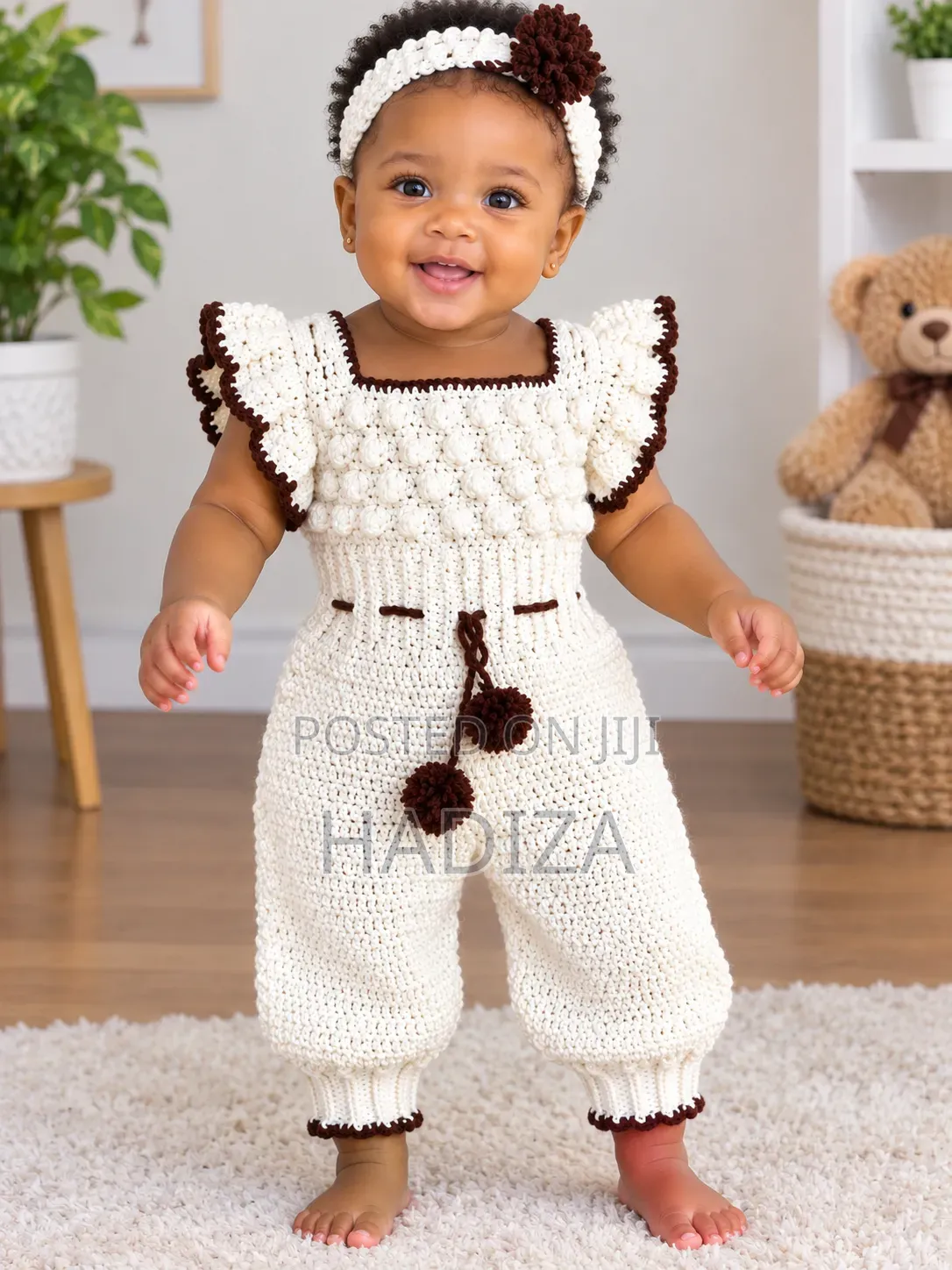 Crochet Baby Romper Set