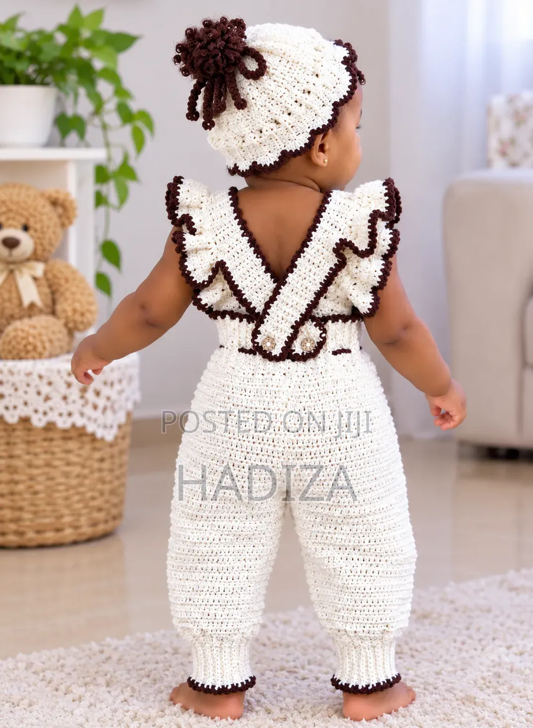 Crochet Baby Romper Set