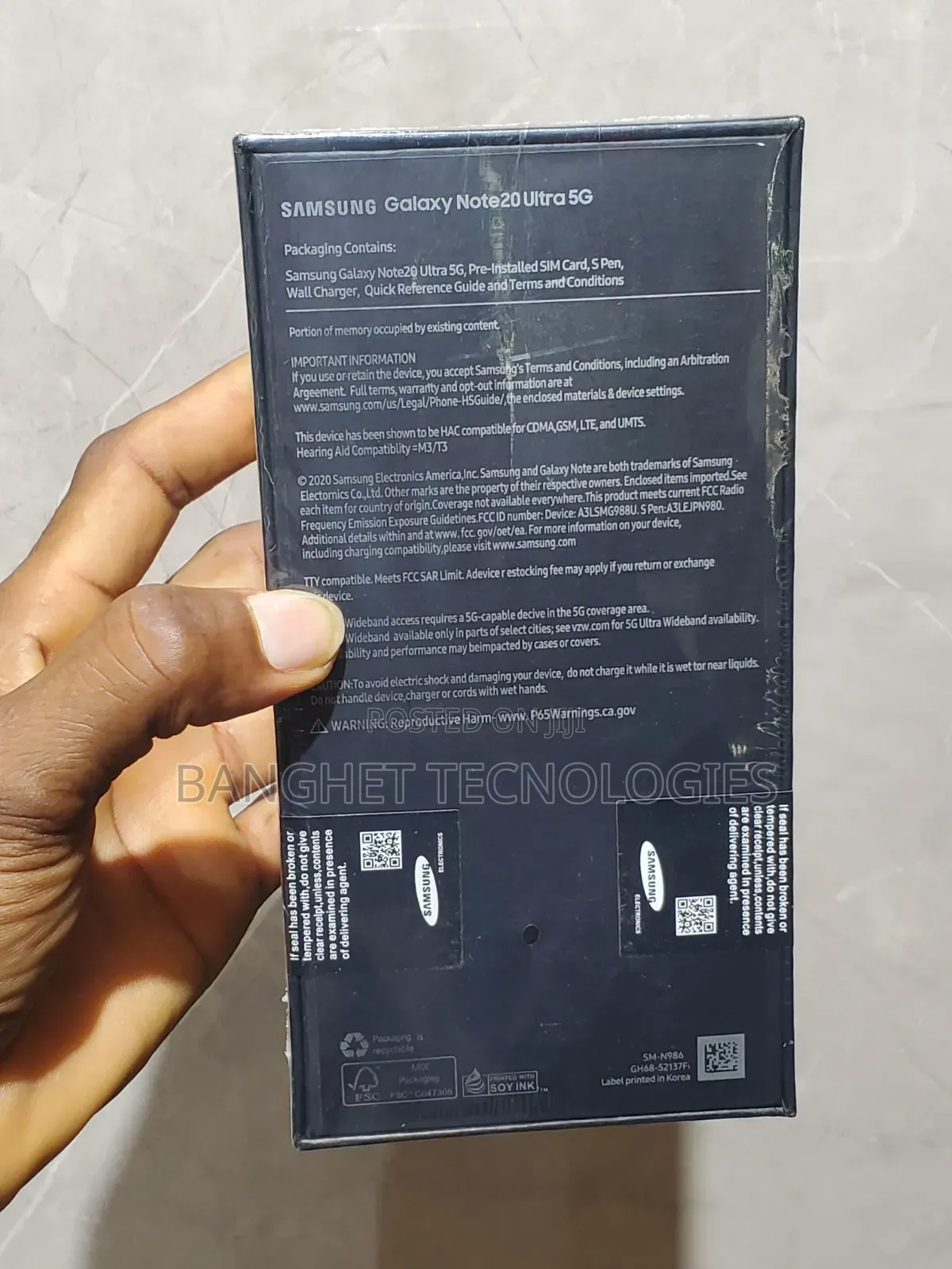 New Samsung Galaxy Note 20 Ultra 256 GB Black
