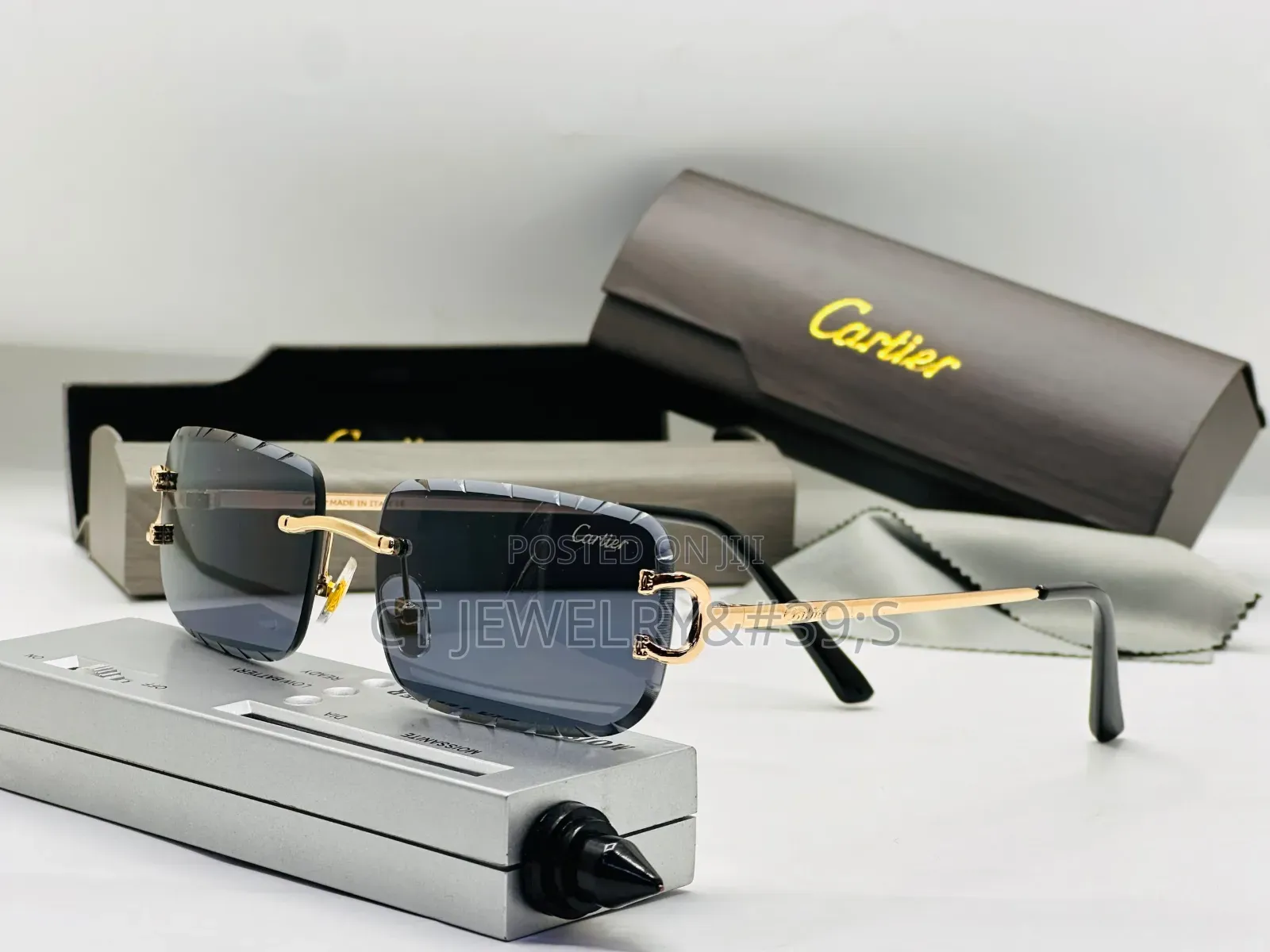 CARTIER Rimless Wooden Shades for the Fashionable