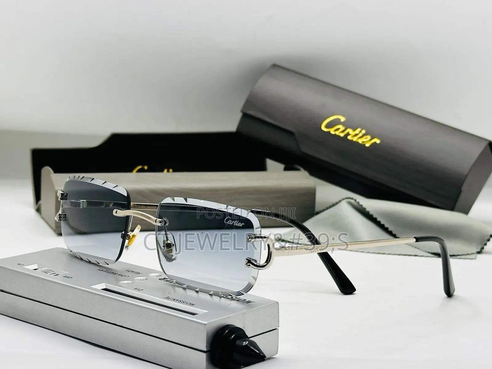 CARTIER Rimless Wooden Shades for the Fashionable