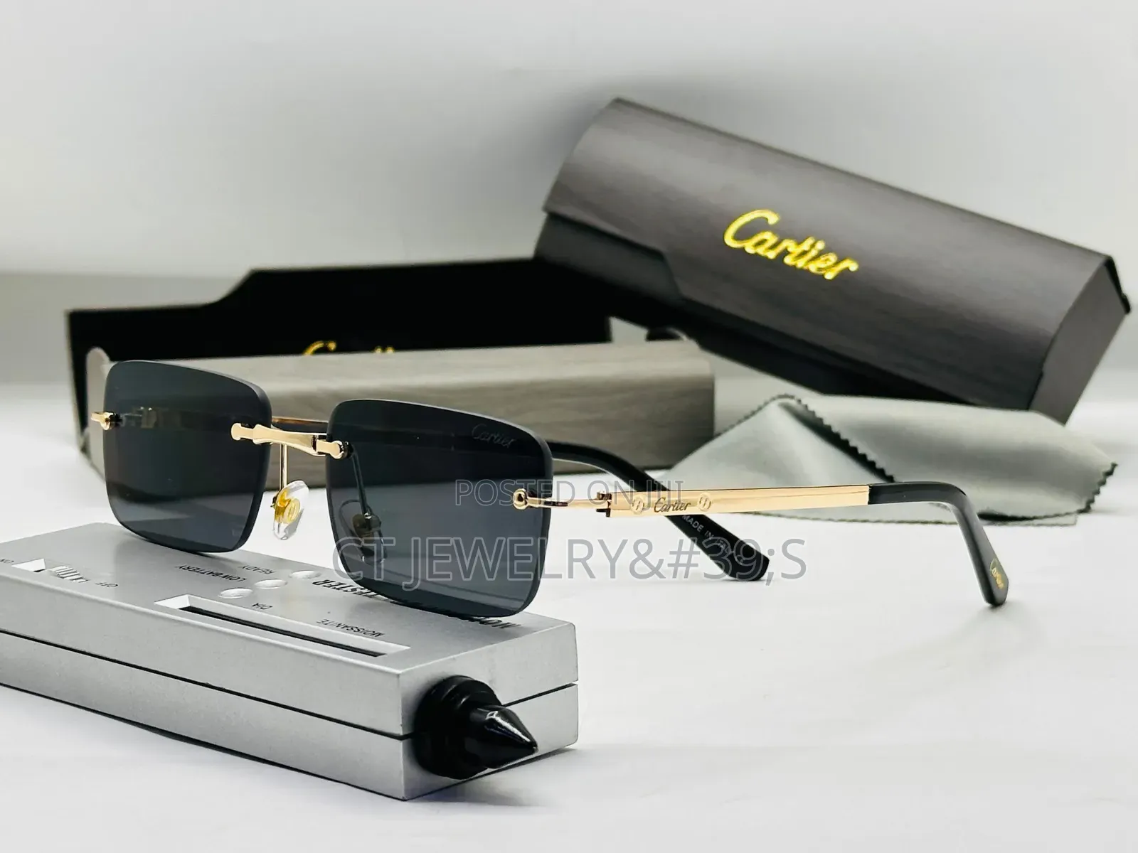 CARTIER Rimless Wooden Shades for the Fashionable