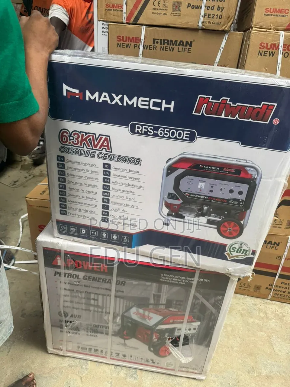 Original Maxmech Generator RFS-6500E 6.3kva 100%copper Coil