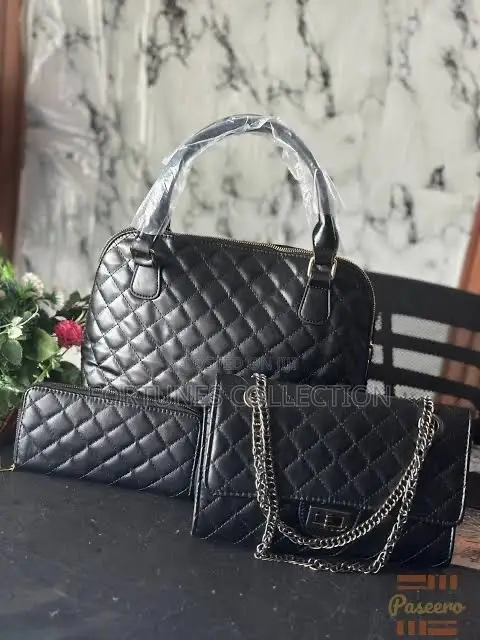 Luxury VSCP Chanel Inspired 3-in-1 Diamond Quilted Handbag Set