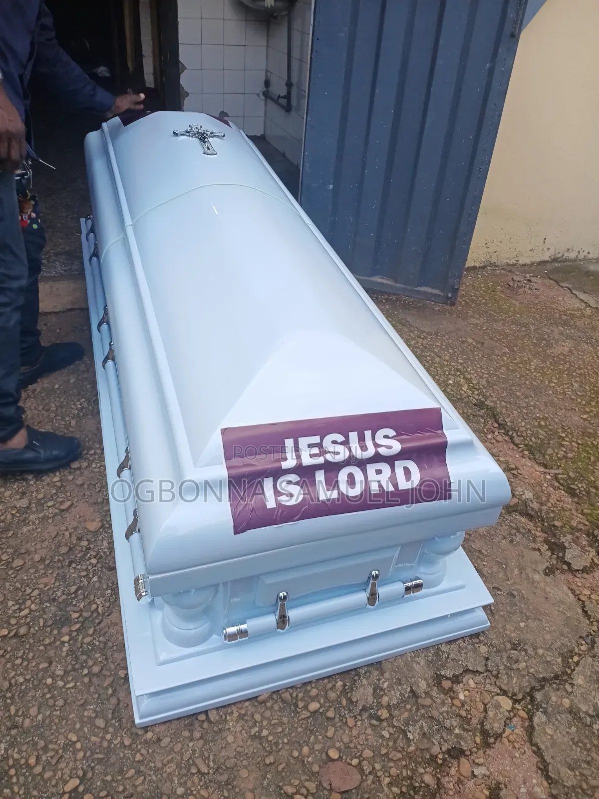 Plane White Premium Quality Made Casket