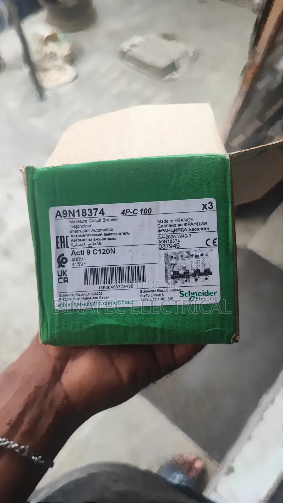 Original 100amps 4pole MCB Schneider