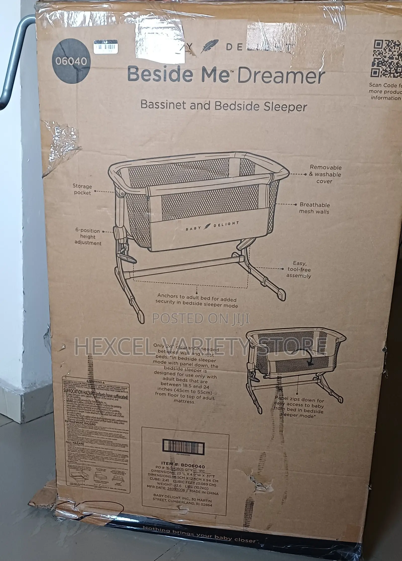 Brand New Baby Beside Me Dreamer 2-in-1 Bassinet Bedside Sleeper