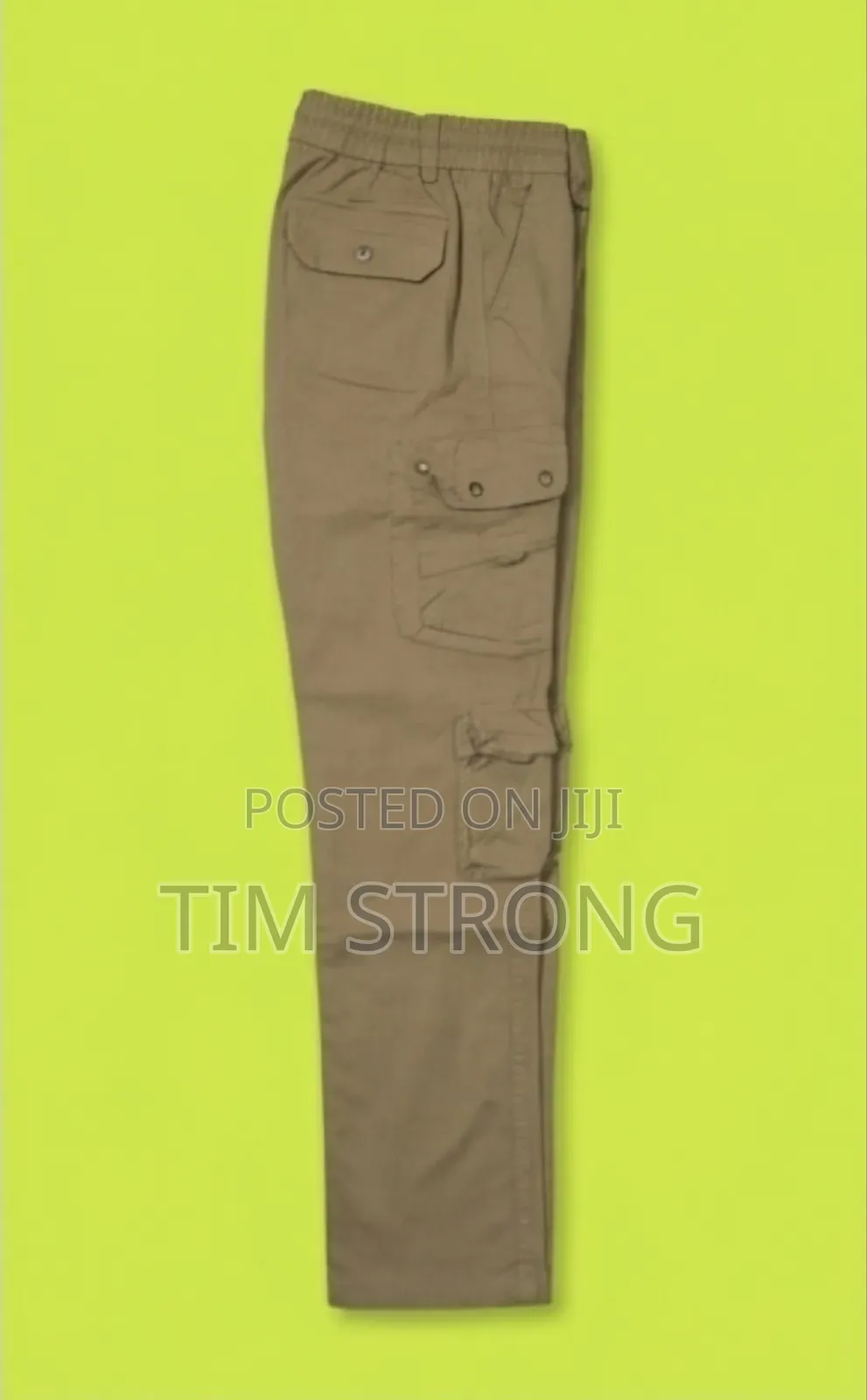 Men’s Classic Straight-Leg Cargo Pants – Premium Khaki Brown Trousers
