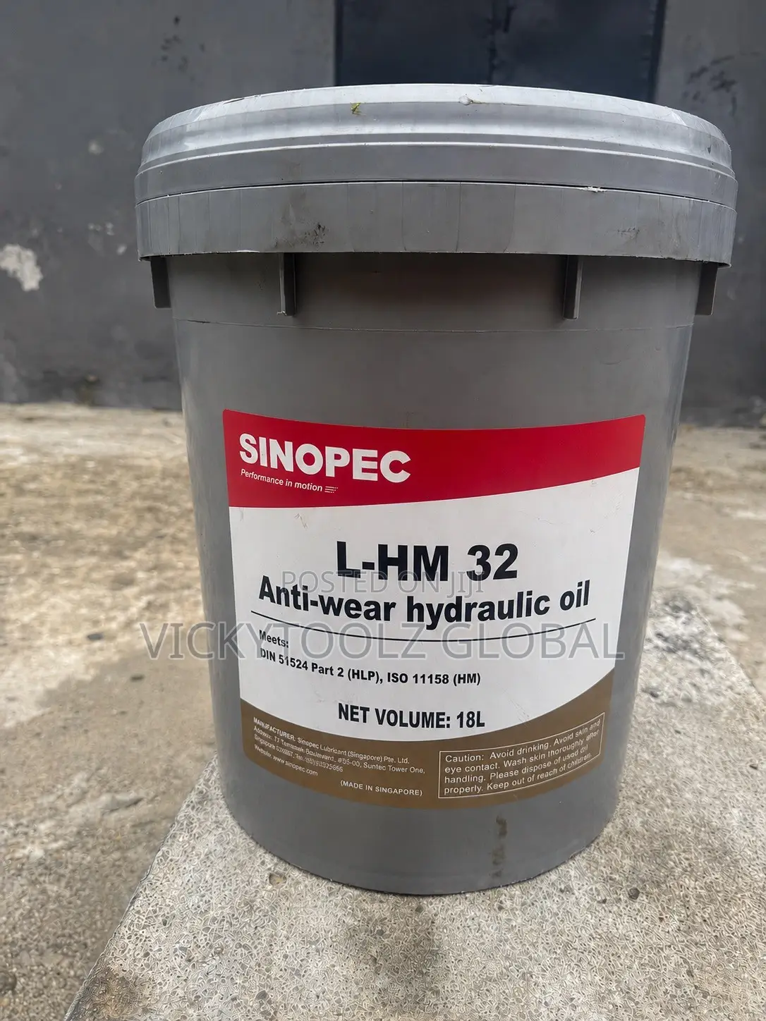 Sinopec L-Hm 32 Anti Wear Hydraulic Oil 20liters