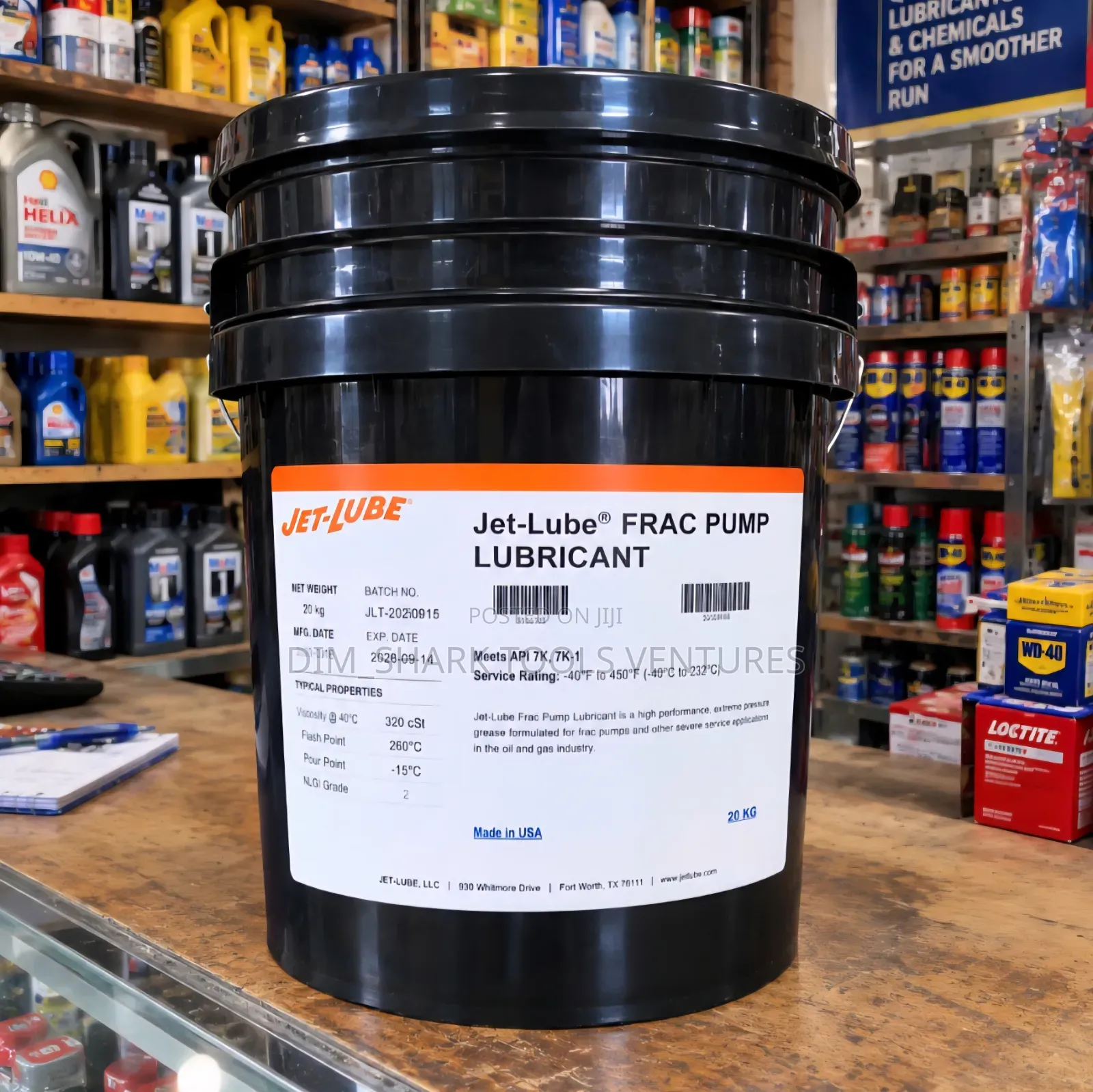 20 Kg Black Plastic Pail of Jet-Lube Frac Pump Packing Lubricant
