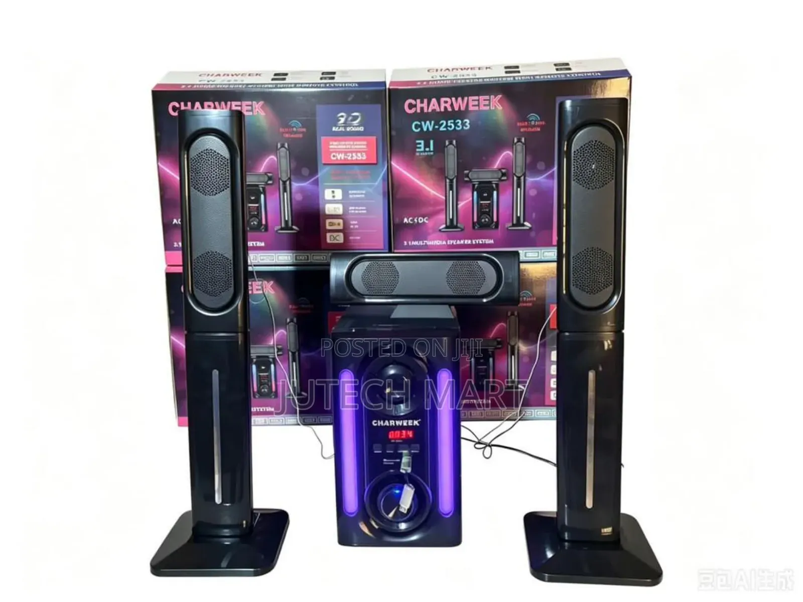 Charweek Tall Speaker 3 in 1 Home Theatre