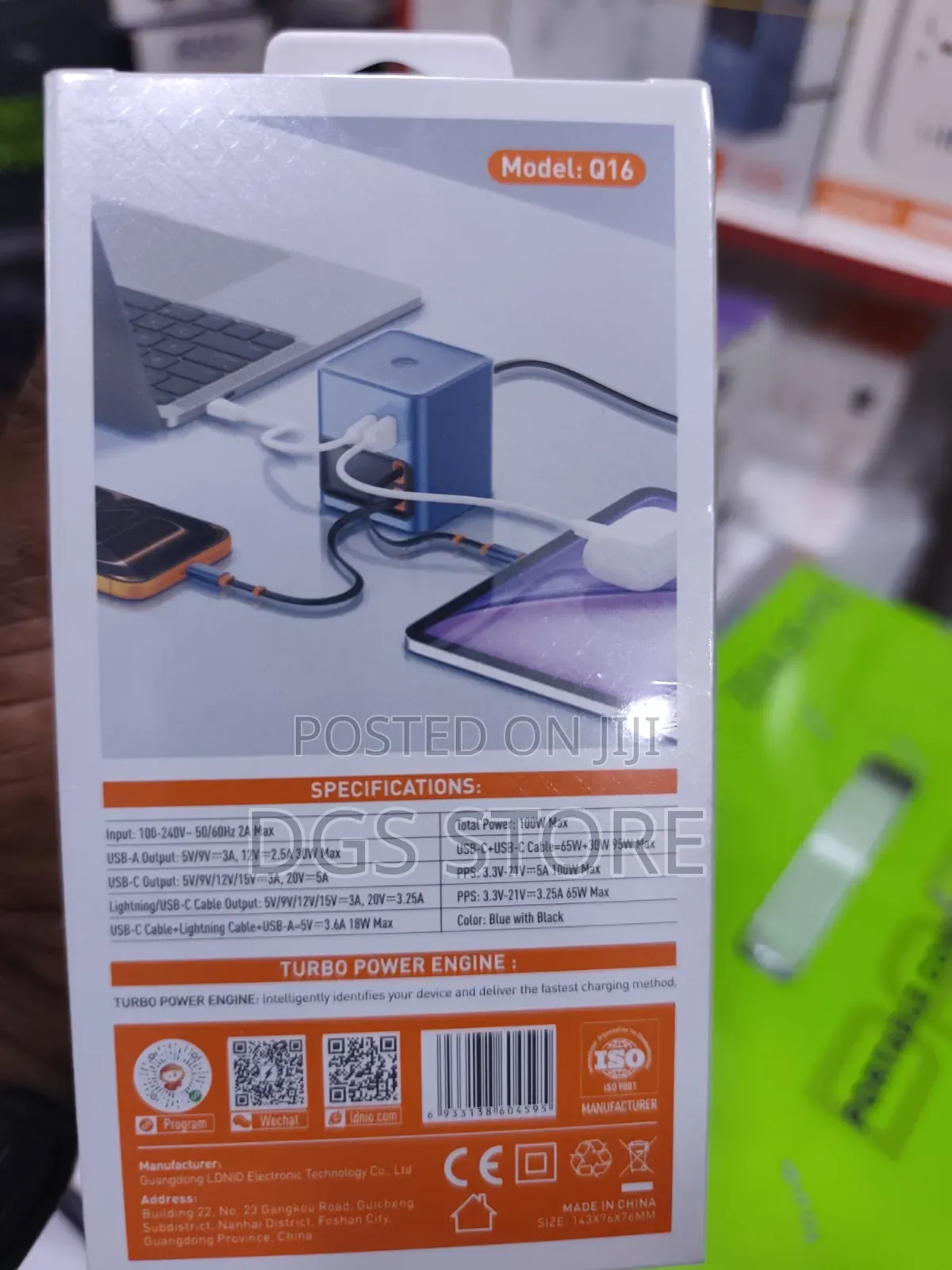 Ldnio 100w GaN Super Charging Charger Q16