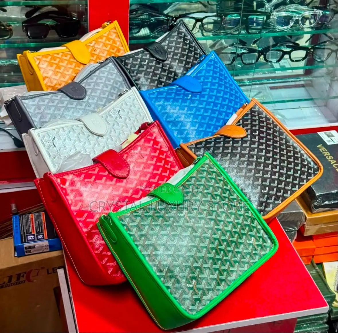 Goyard Quality Luxury Men Genuine Leather Bag