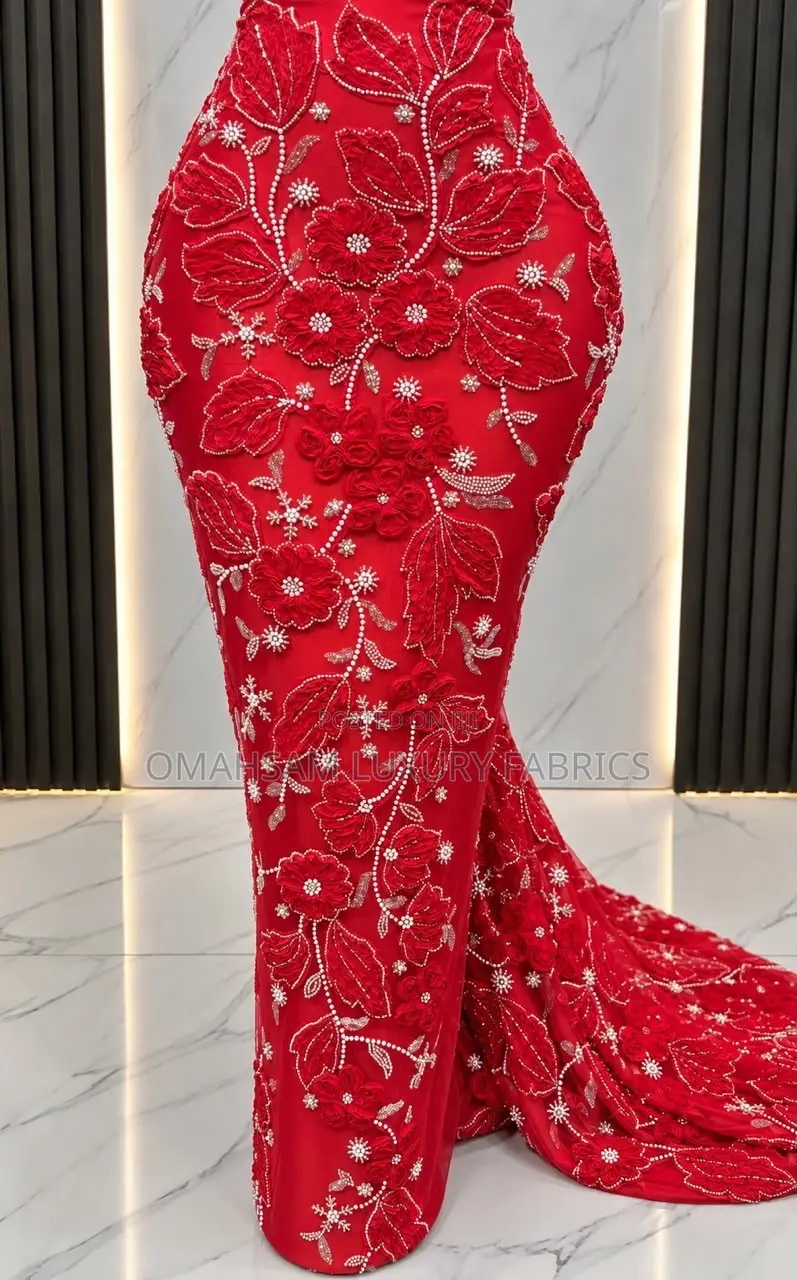 Luxury 3d Engraved Beaded Lace
