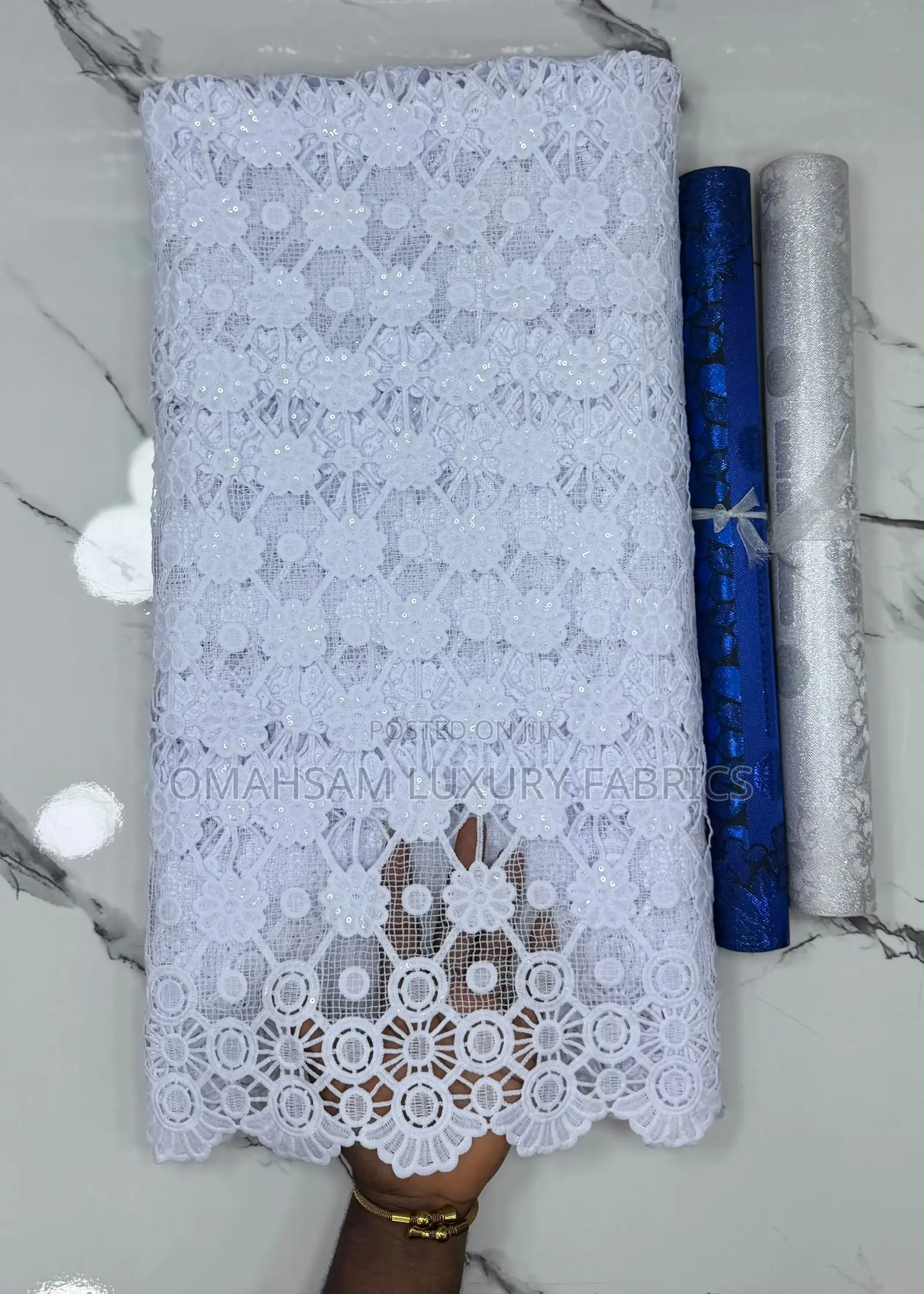 Pure White Tissue Cord Lace
