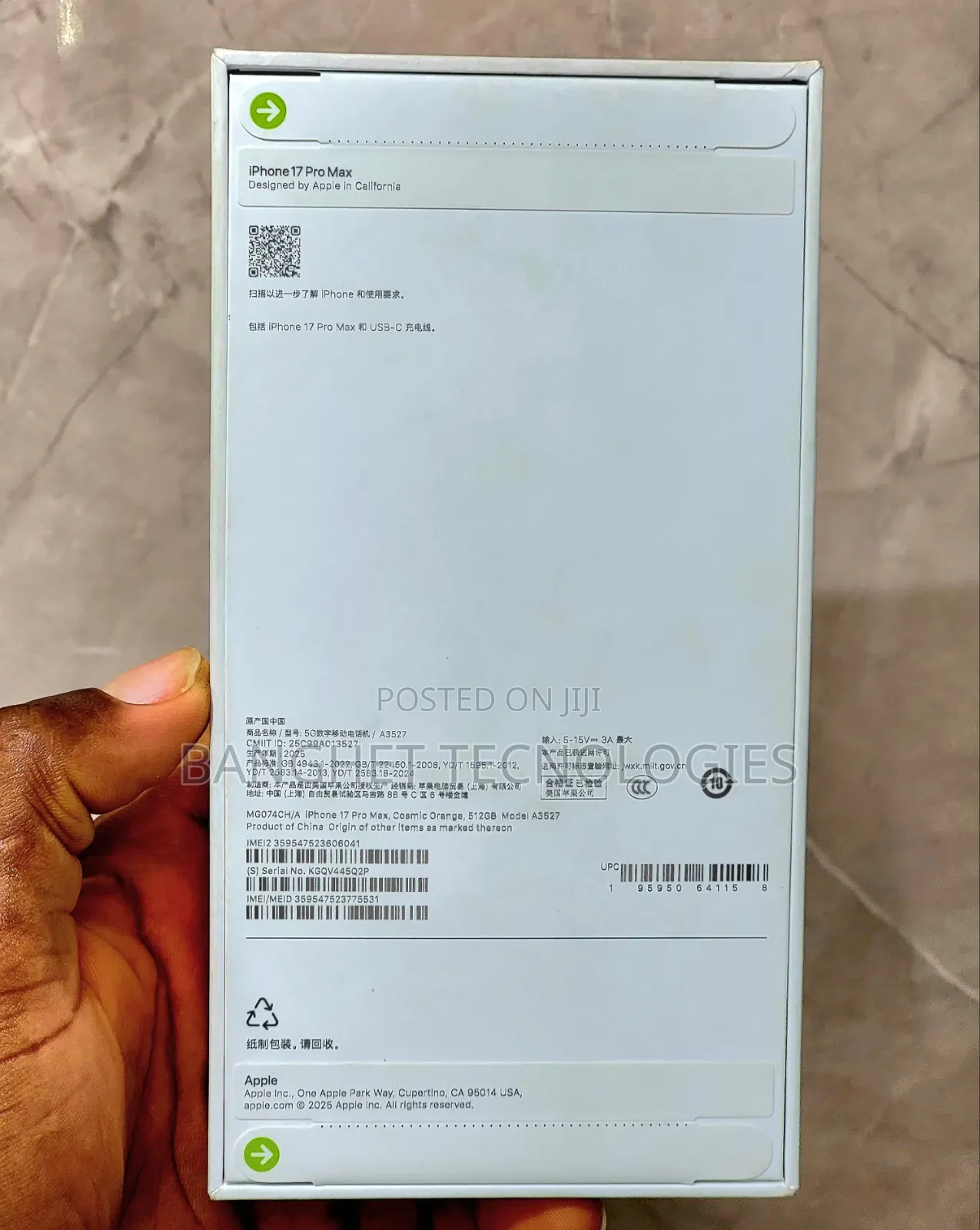 New Apple iPhone 17 Pro Max 512 GB Orange
