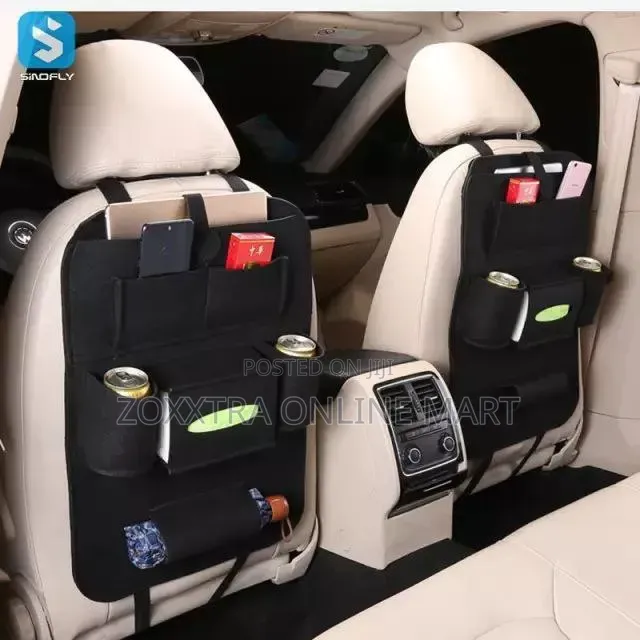 Multipurpose Car Seat Back Organizer With Tissue Holder
