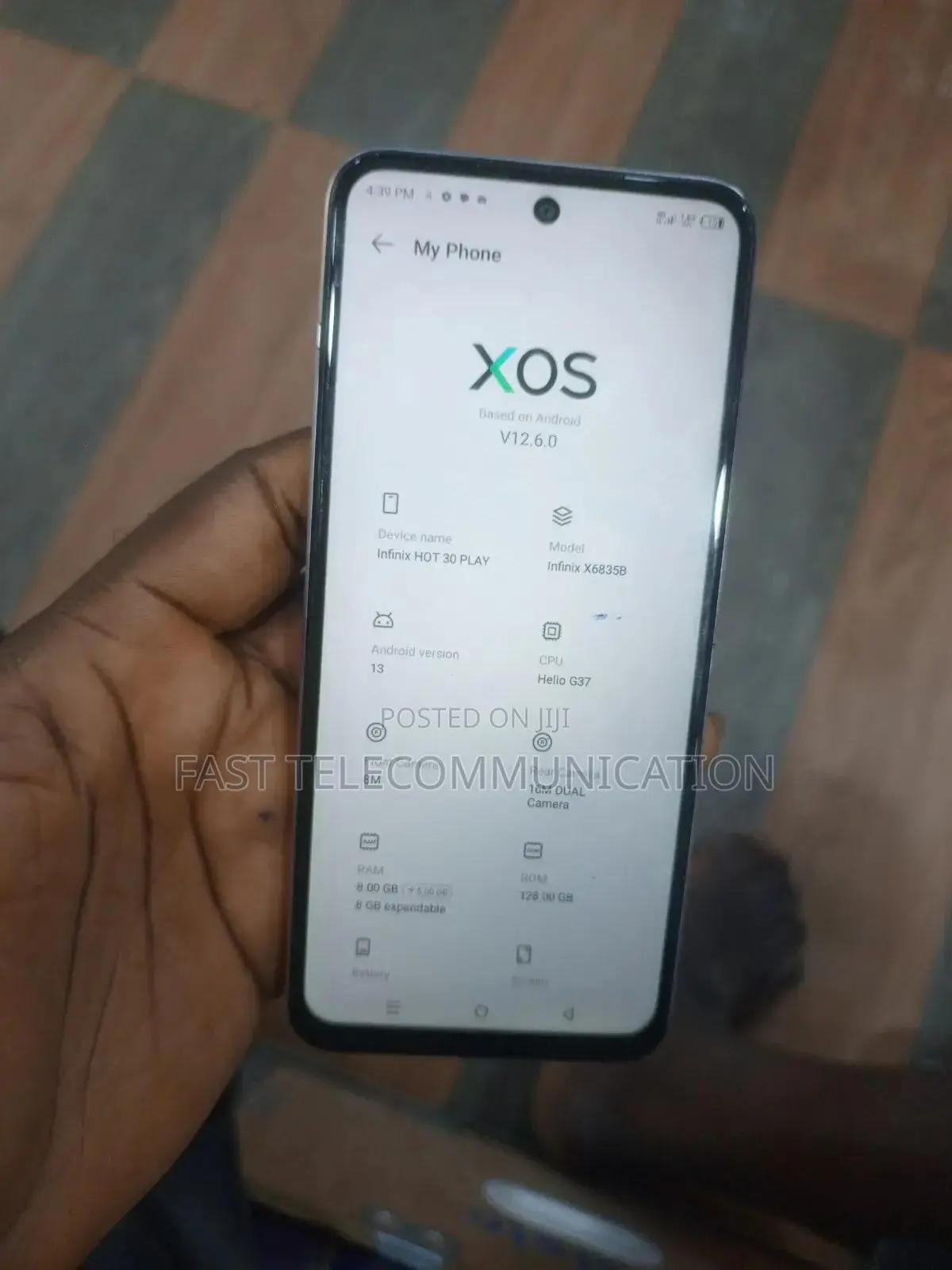Infinix Hot 30 Play 128 GB White
