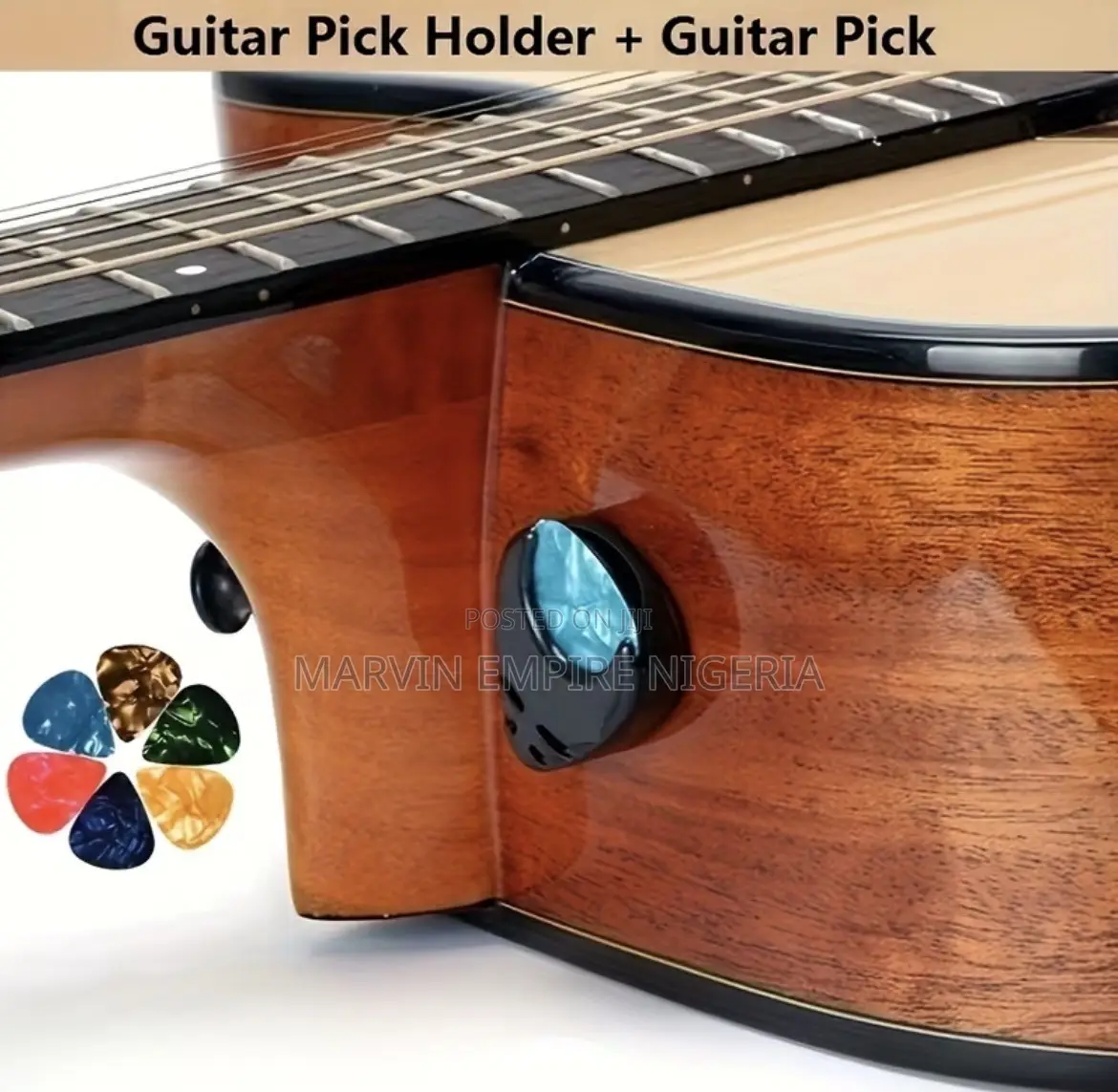 5pcs Guitar Picks 1pc Pick Holder - Acoustic, Electric Guitars, Bass