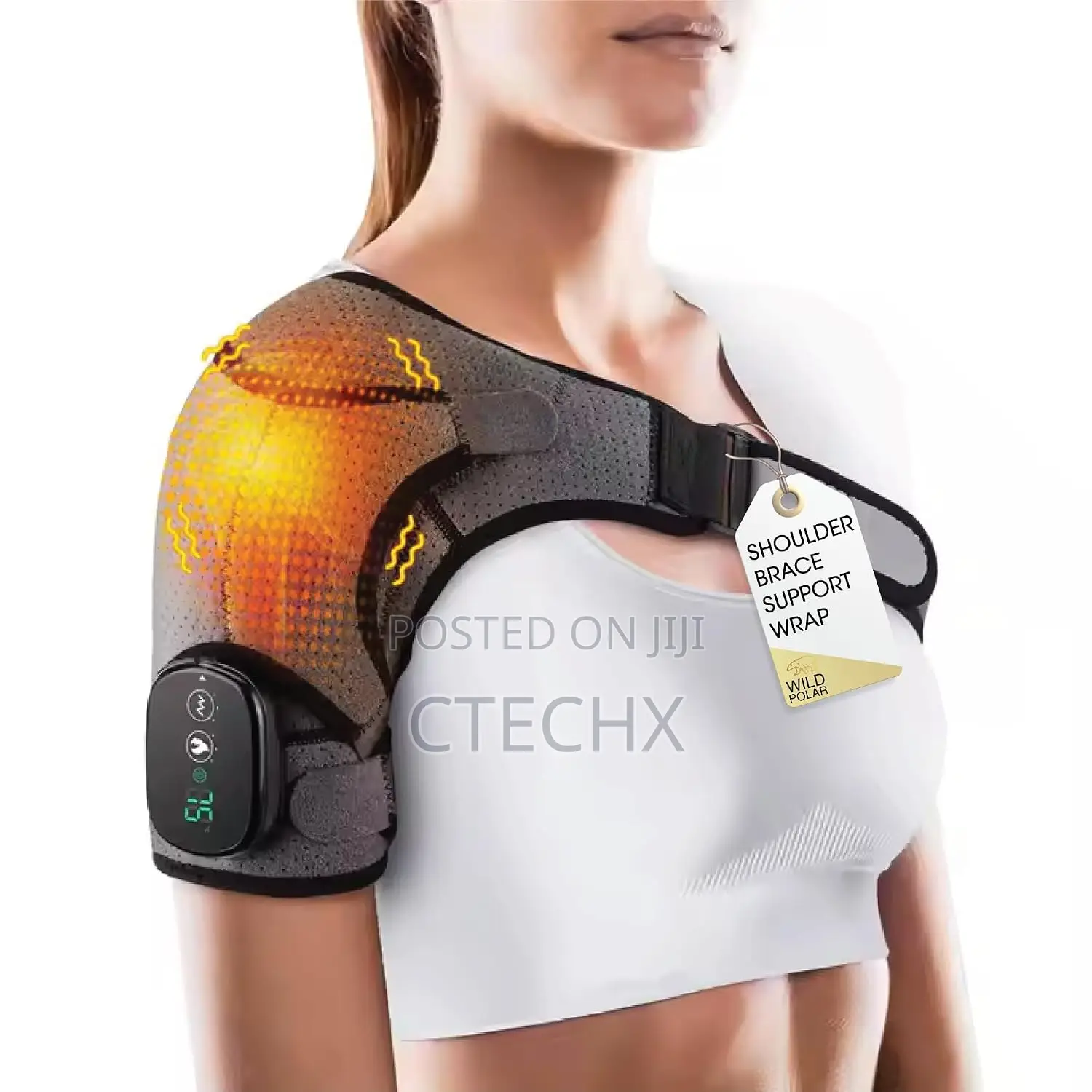 Wild Polar Heating Vibration Massage Shoulder Pad. 27" - 55" Chest