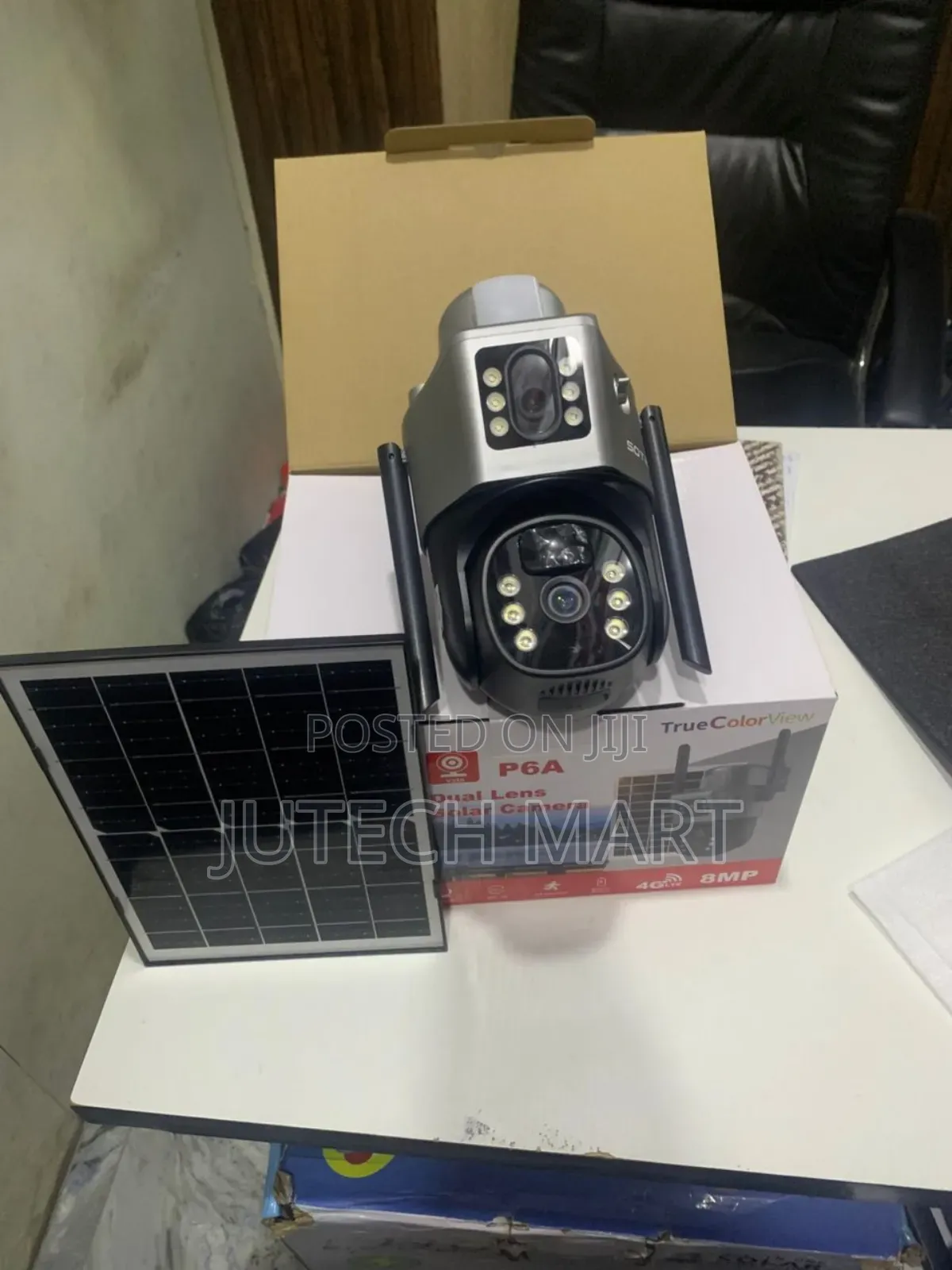 V380 Dual Lens Solar 4G PTZ Camera With Color Night Vision