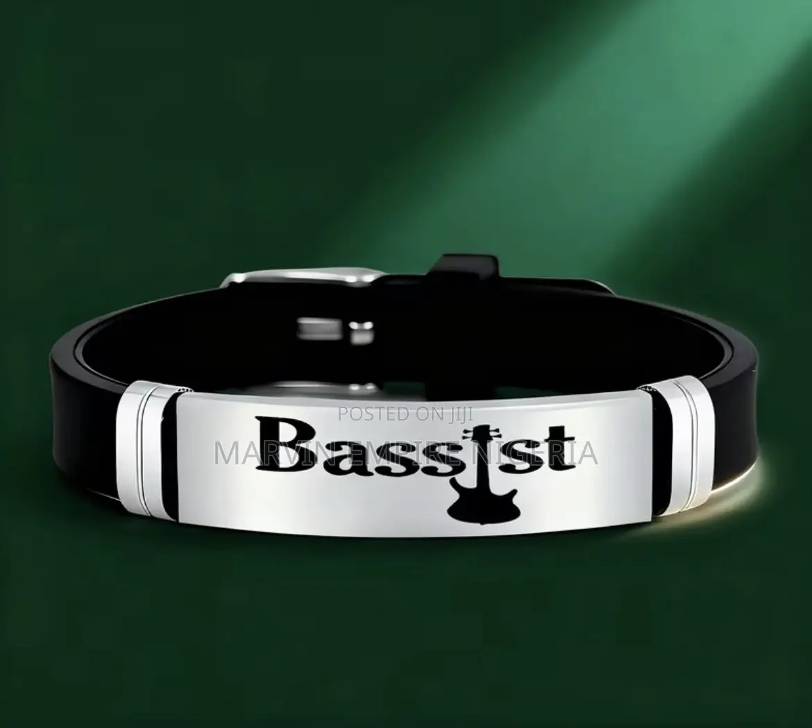 Bassist Designed 202 Stainless Steel Silicone Bracelet for Bassist