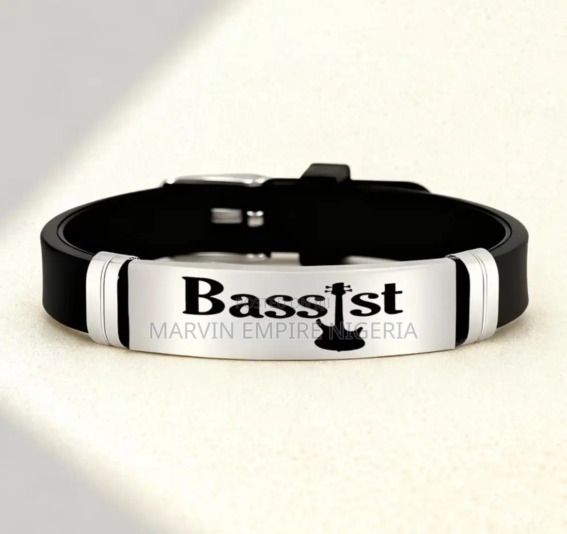 Bassist Designed 202 Stainless Steel Silicone Bracelet for Bassist